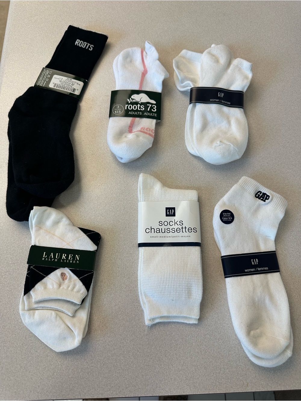 Mixed Brand Women's Ankle Socks - White & Black Assorted Styles